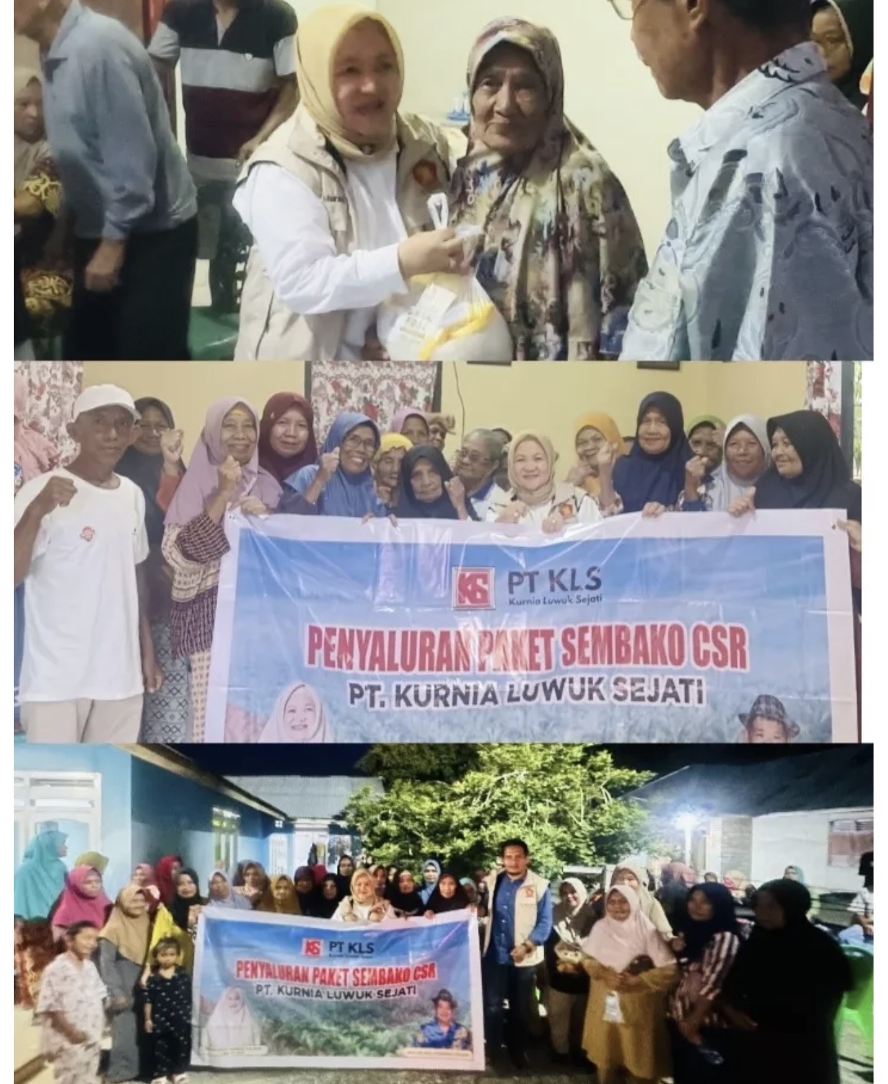 Kepedulian Tanpa Henti, PT KLS Salurkan Ratusan Sembako Untuk Warga Nuhon